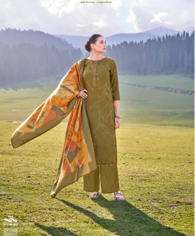 Alok Suits Dream Valle Pure Finest Pashmina Designer Digital Print Suit