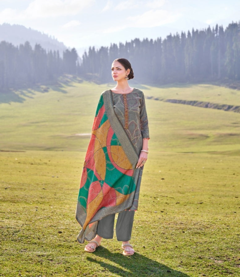 Alok Suits Dream Valle Pure Finest Pashmina Designer Digital Print Suit