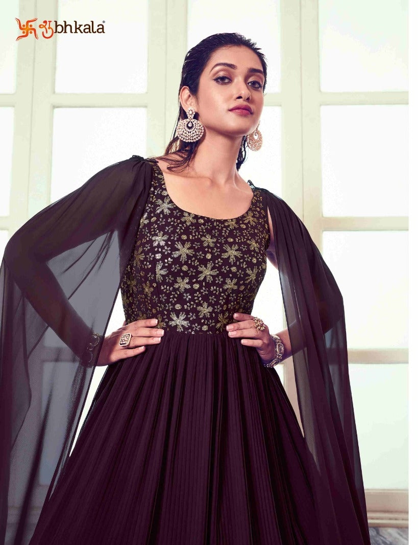 Beautiful Designer Shubhkala Georgette Gown Flory Vol 41 Designs 4971