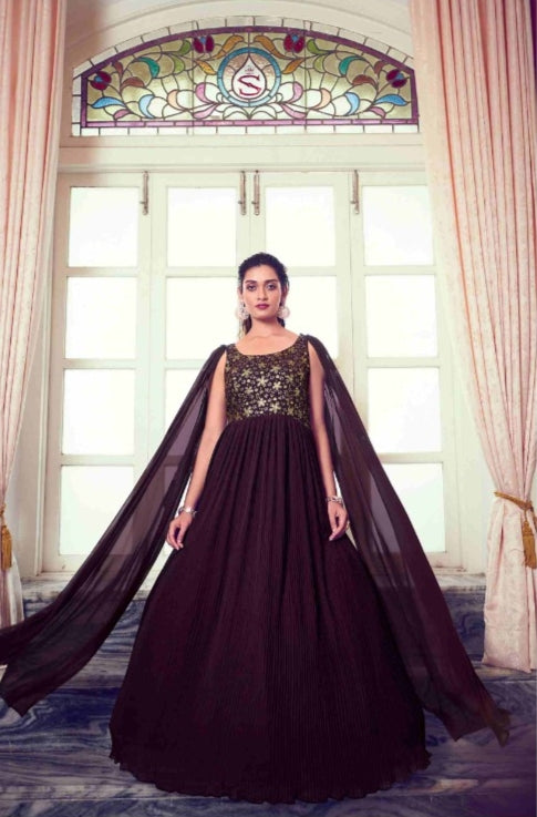 Beautiful Designer Shubhkala Georgette Gown Flory Vol 41 Designs 4971