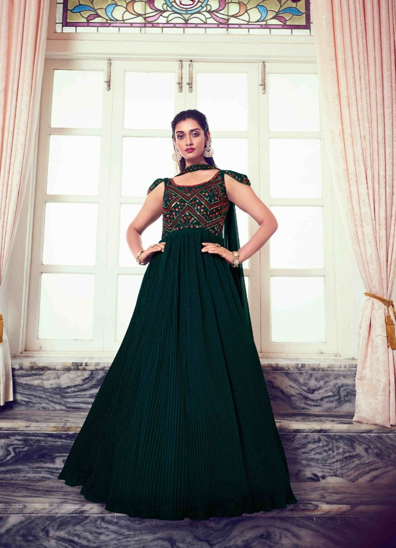 Beautiful Designer Shubhkala Georgette Gown Flory Vol 41 Designs 4975