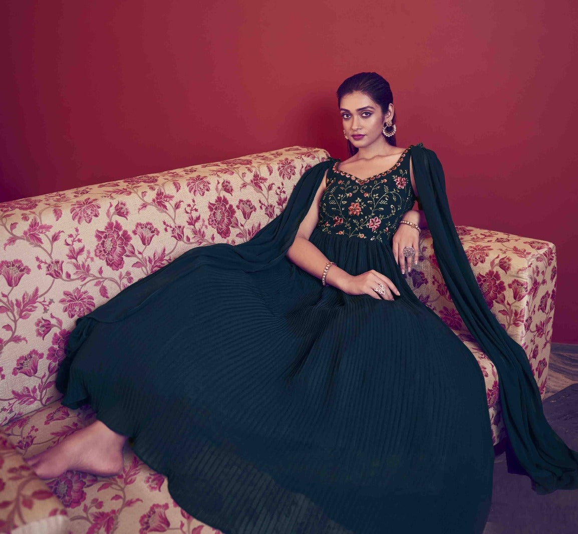 Beautiful Designer Shubhkala Georgette Gown Flory Vol 41 Designs 4973