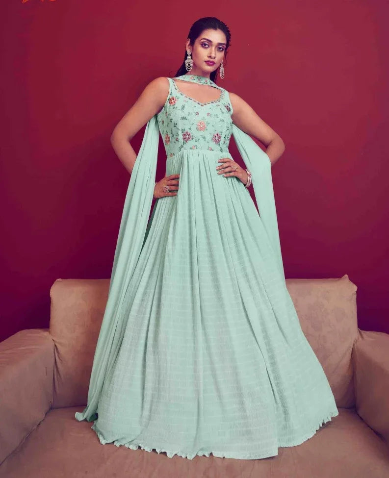 Beautiful Designer Shubhkala Georgette Gown Flory Vol 41 Designs 4974