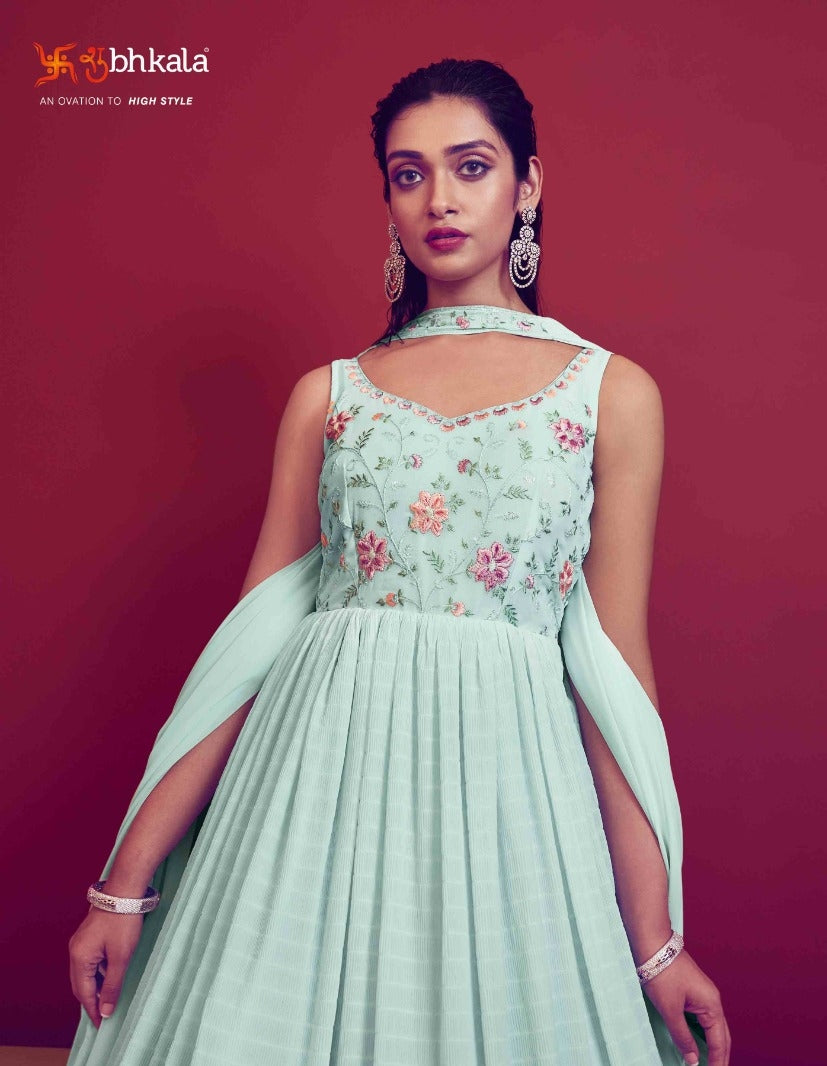 Beautiful Designer Shubhkala Georgette Gown Flory Vol 41 Designs 4974