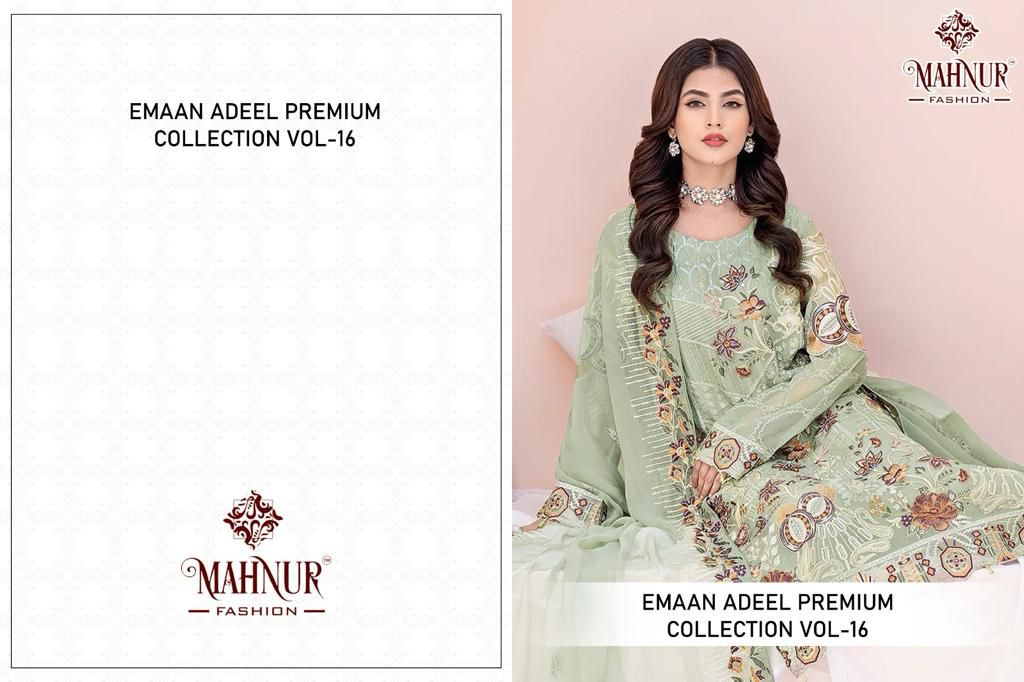 Boutique Designer Mahnur Emaan Pakistani Adeel Premium Collection Vol 16  Salwar Kameez