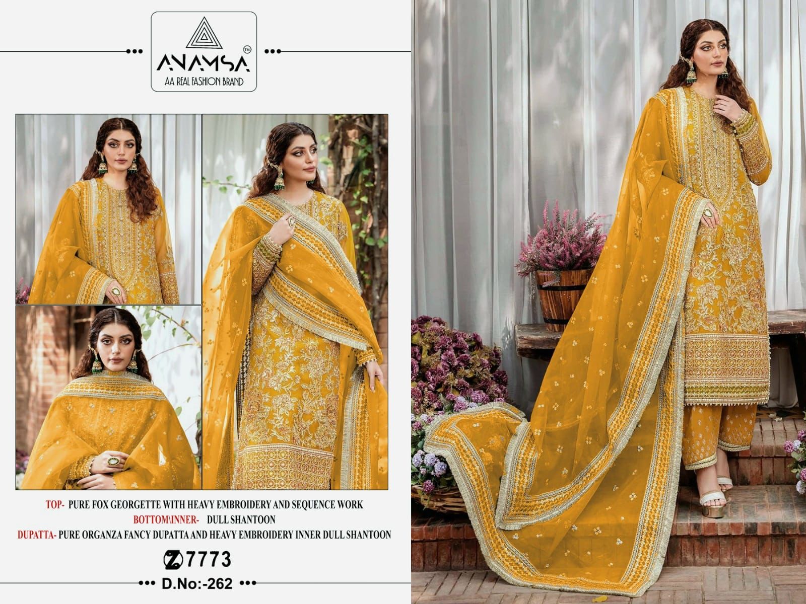 Anamsa-262 Heavy Pure Georgette Pakistani Suits