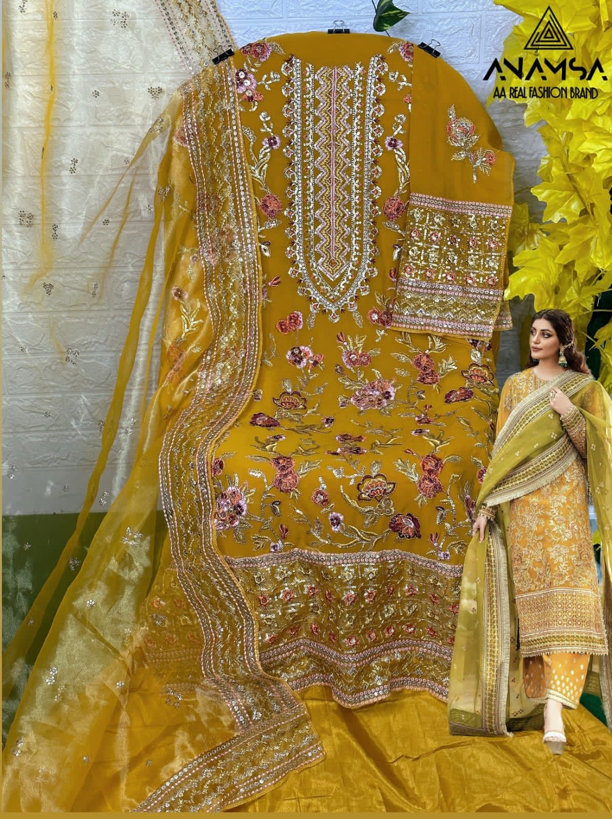 Anamsa-262 Heavy Pure Georgette Pakistani Suits