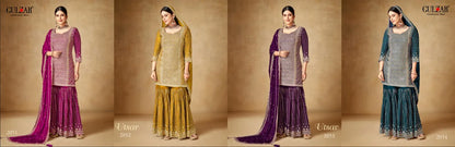 Beautiful Designer Gulzar Utsav Sharara Series 2051 to 2054