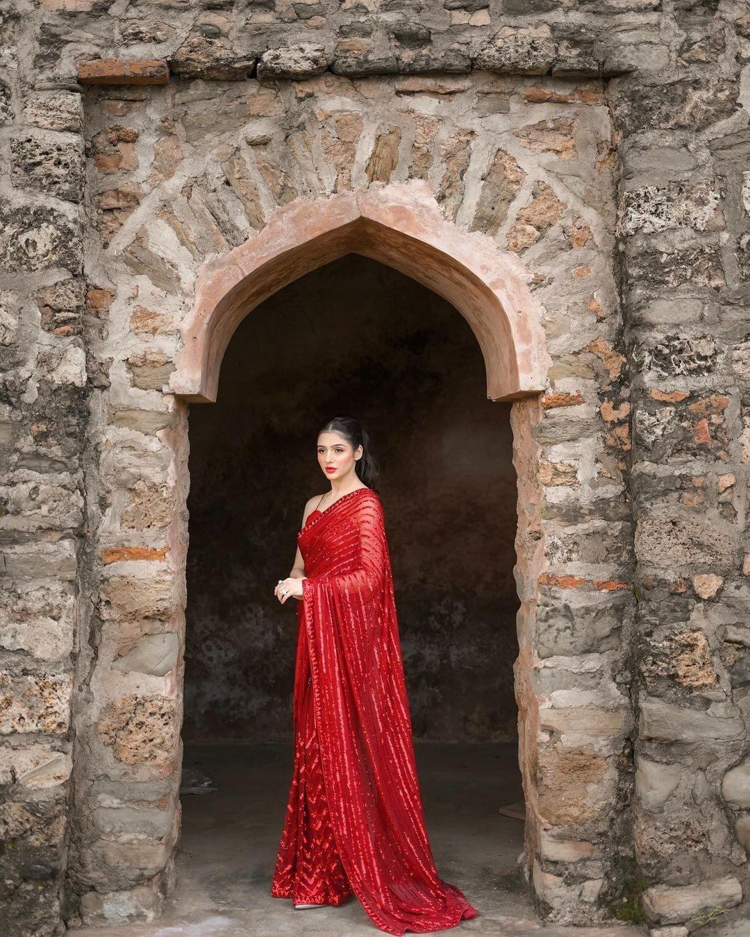 Beautiful Designer Heavy Georgette Exclusive Sequanc Saree Design 5291