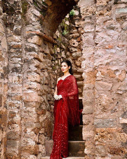 Beautiful Designer Heavy Georgette Exclusive Sequanc Saree Design 5291