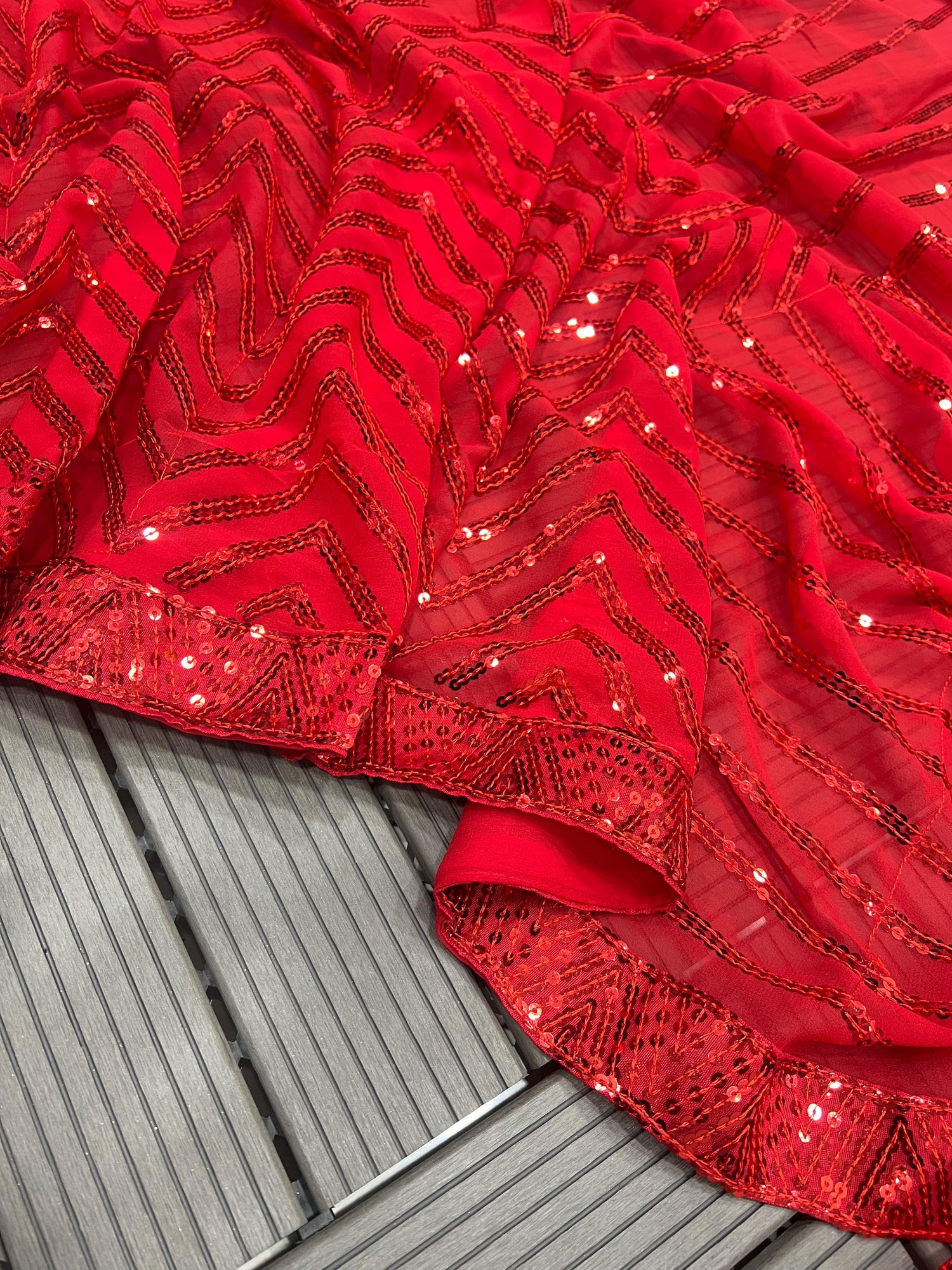 Beautiful Designer Heavy Georgette Exclusive Sequanc Saree Design 5291