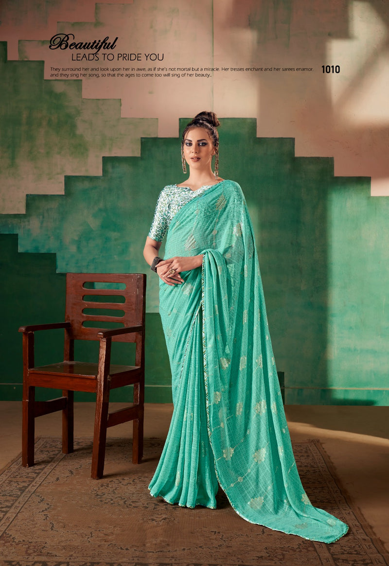 Beautiful Designer Stavan Sira 1001 To 1010 Series Indian Traditional Saree