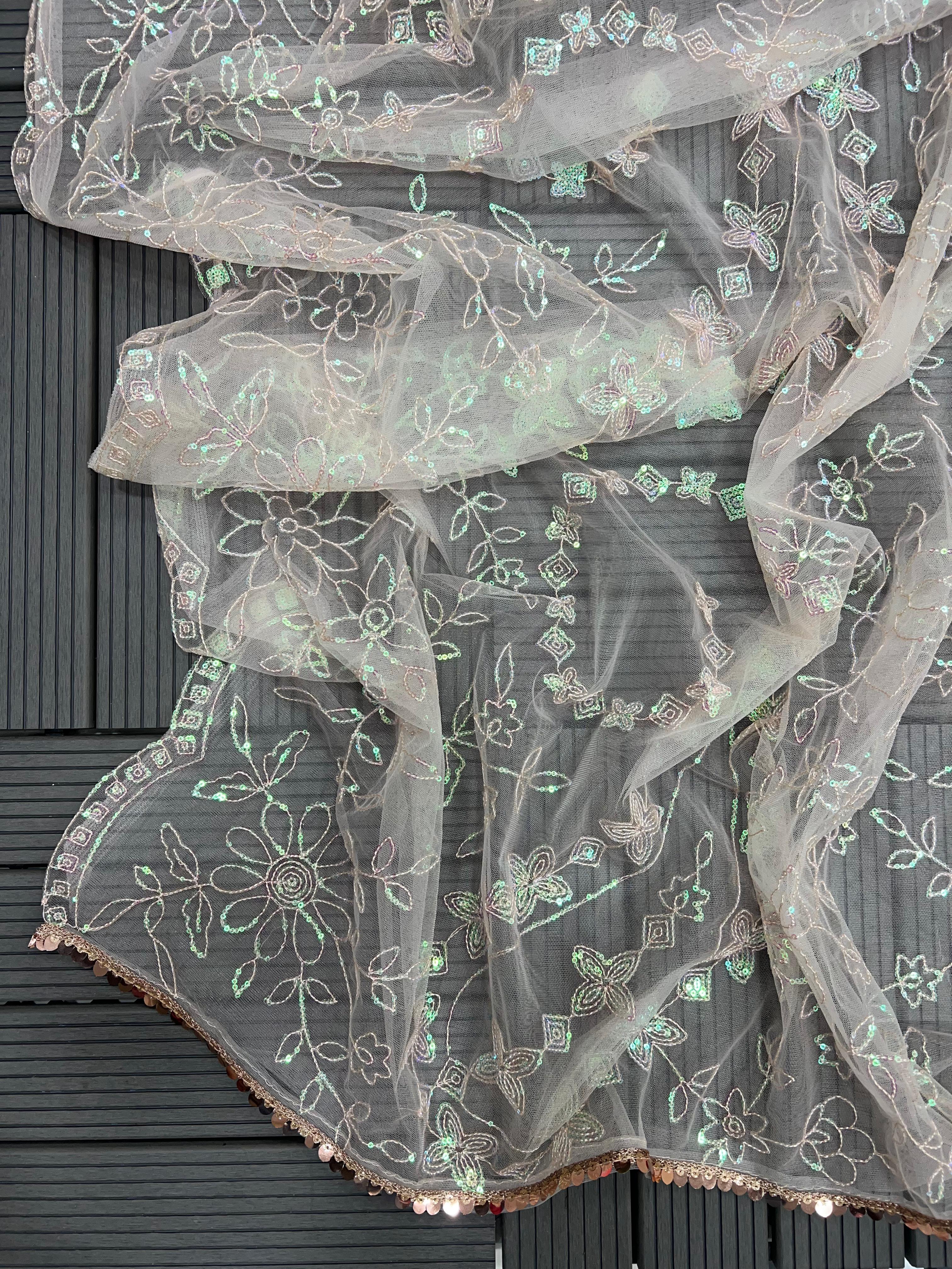 Beautiful Designer Heavy Georgette Exclusive Sequanc Saree Design 5300