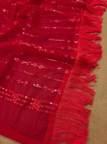 Beautiful Designer Heavy Butterfly Net Exclusive Sequanc Saree Design 5055