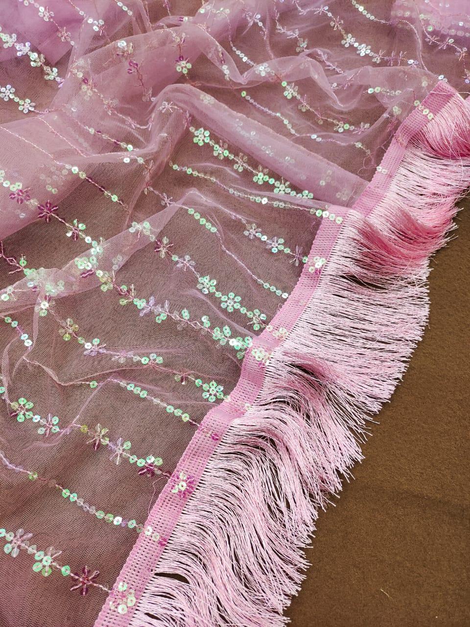 Beautiful Designer Heavy Butterfly Net Exclusive Sequanc Saree Design 5055