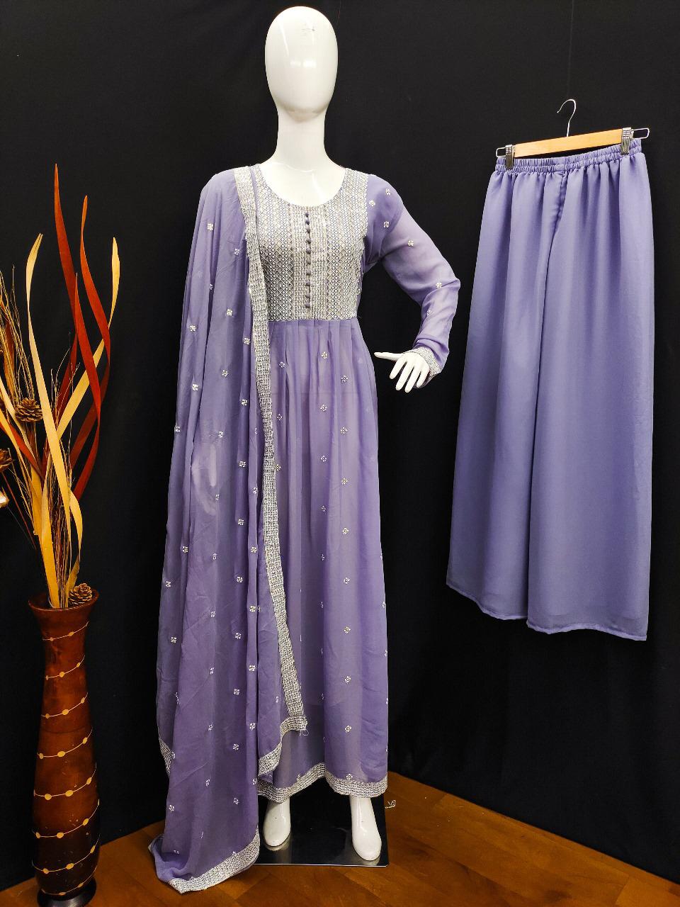 Tradional Wear Pur Georgette Pakistani Suits