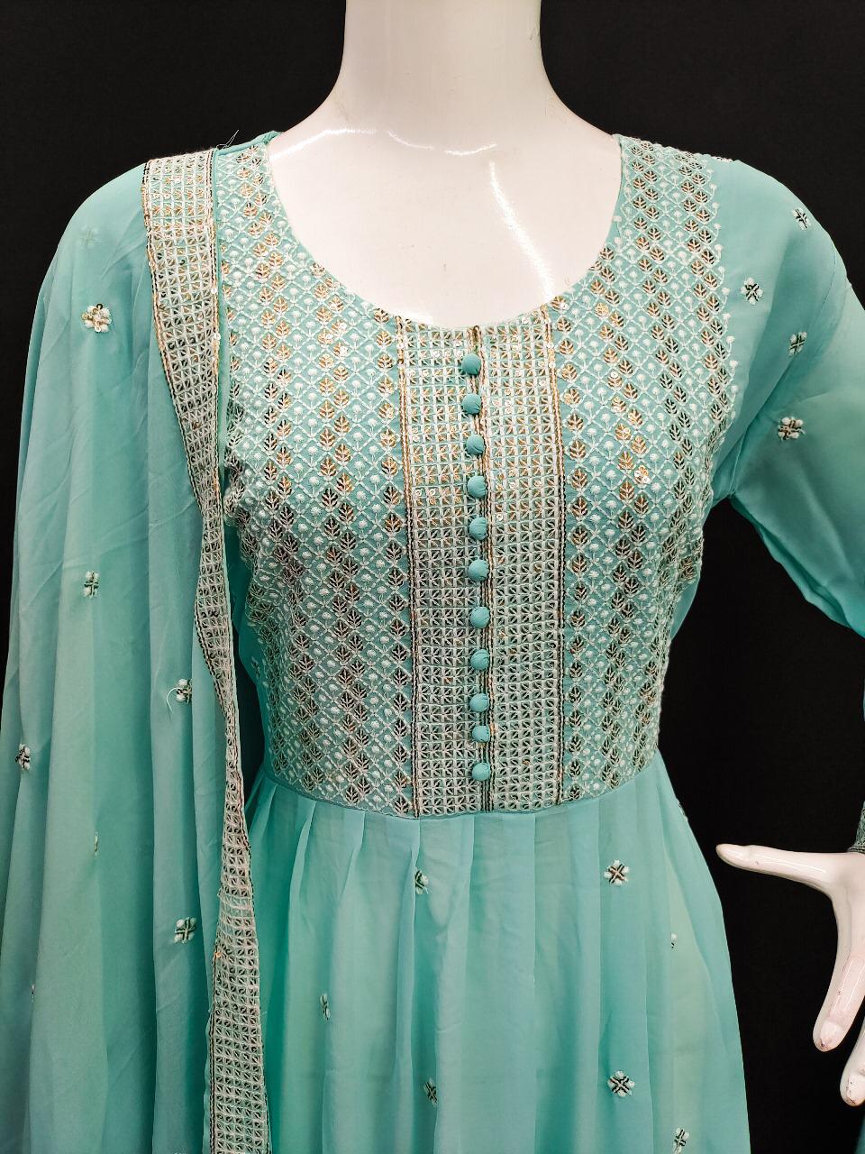 Tradional Wear Pur Georgette Pakistani Suits