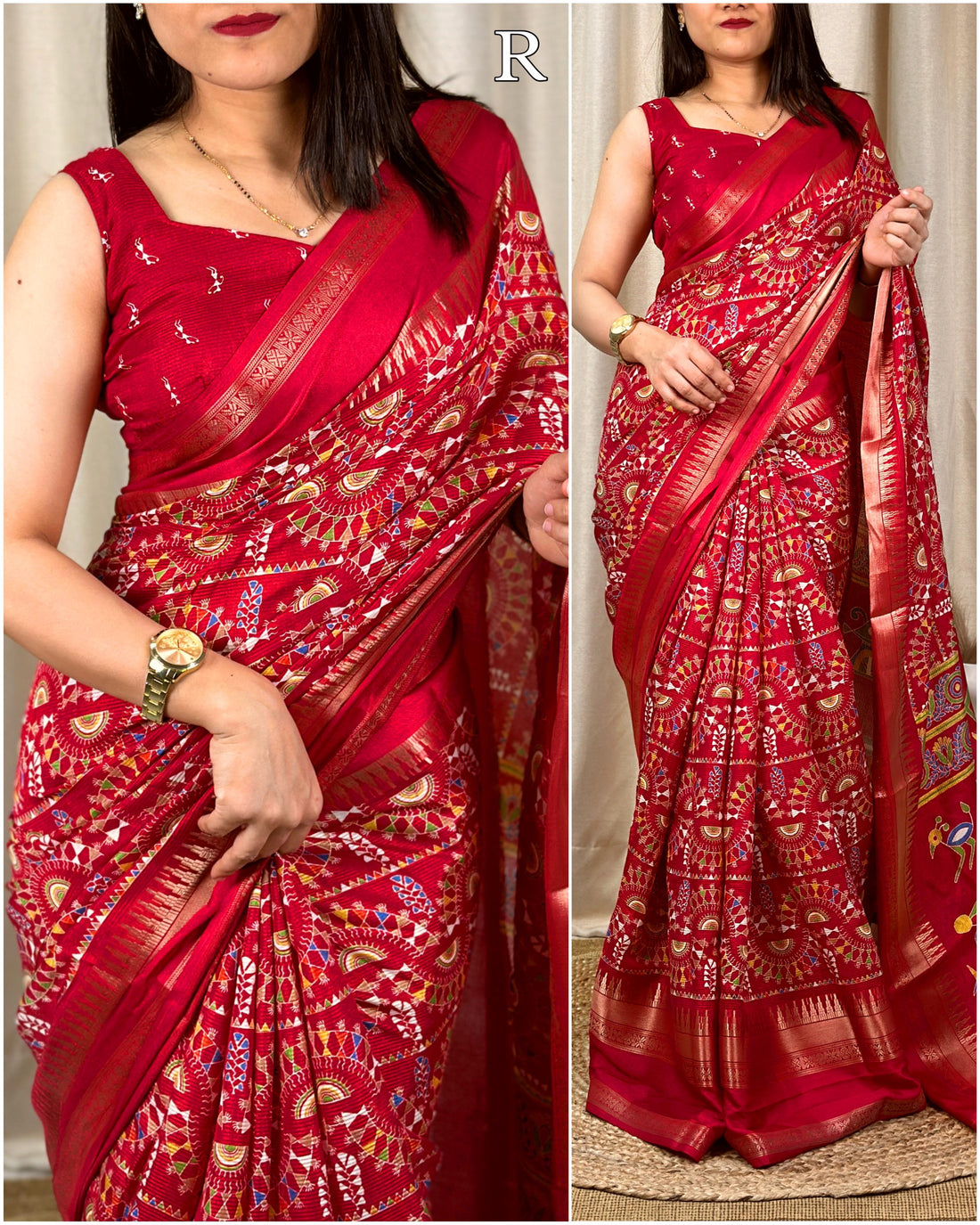 Beautiful Designer Chaitra Kalamkari Print Saree (699X07)