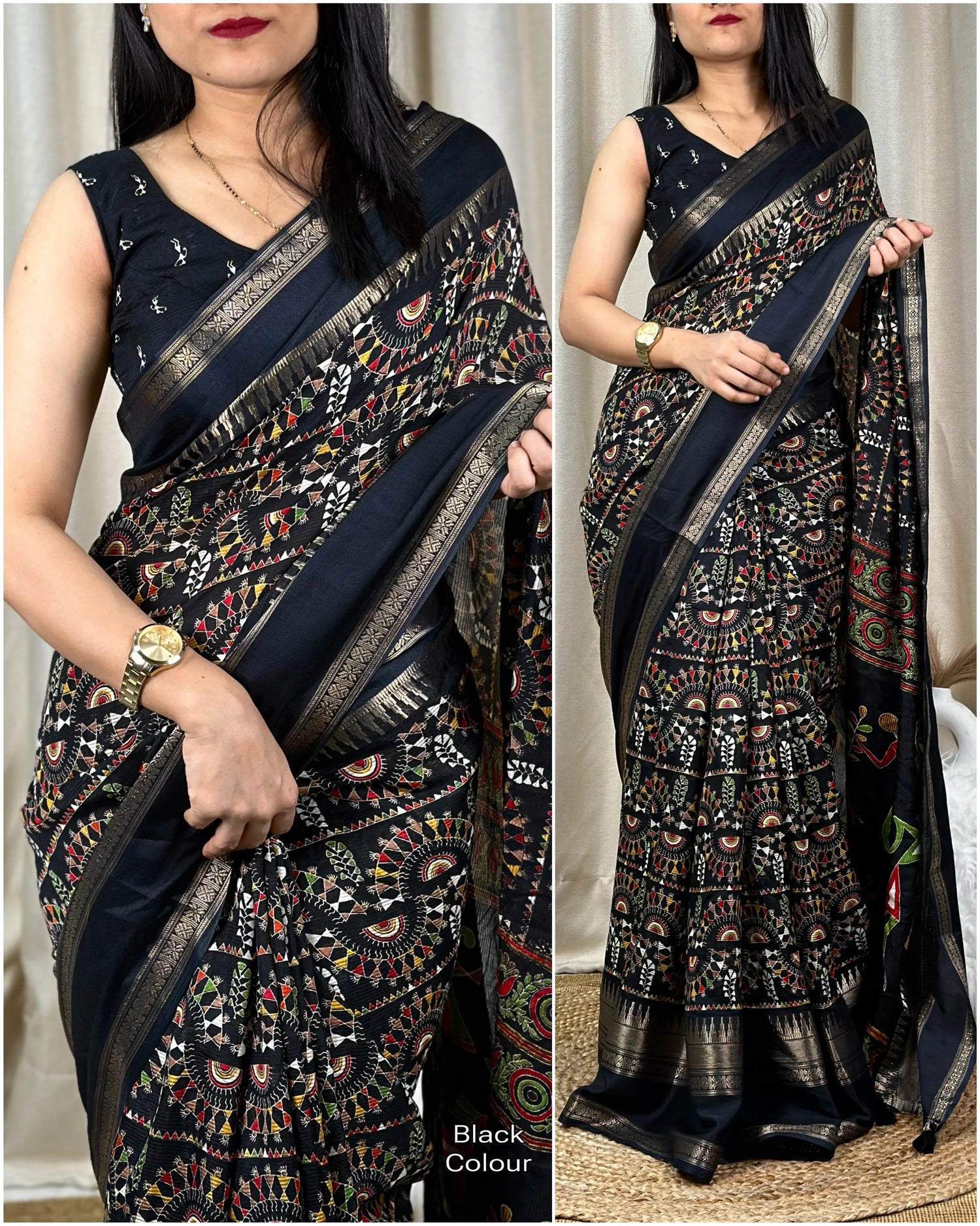Beautiful Designer Chaitra Kalamkari Print Saree (699X07)