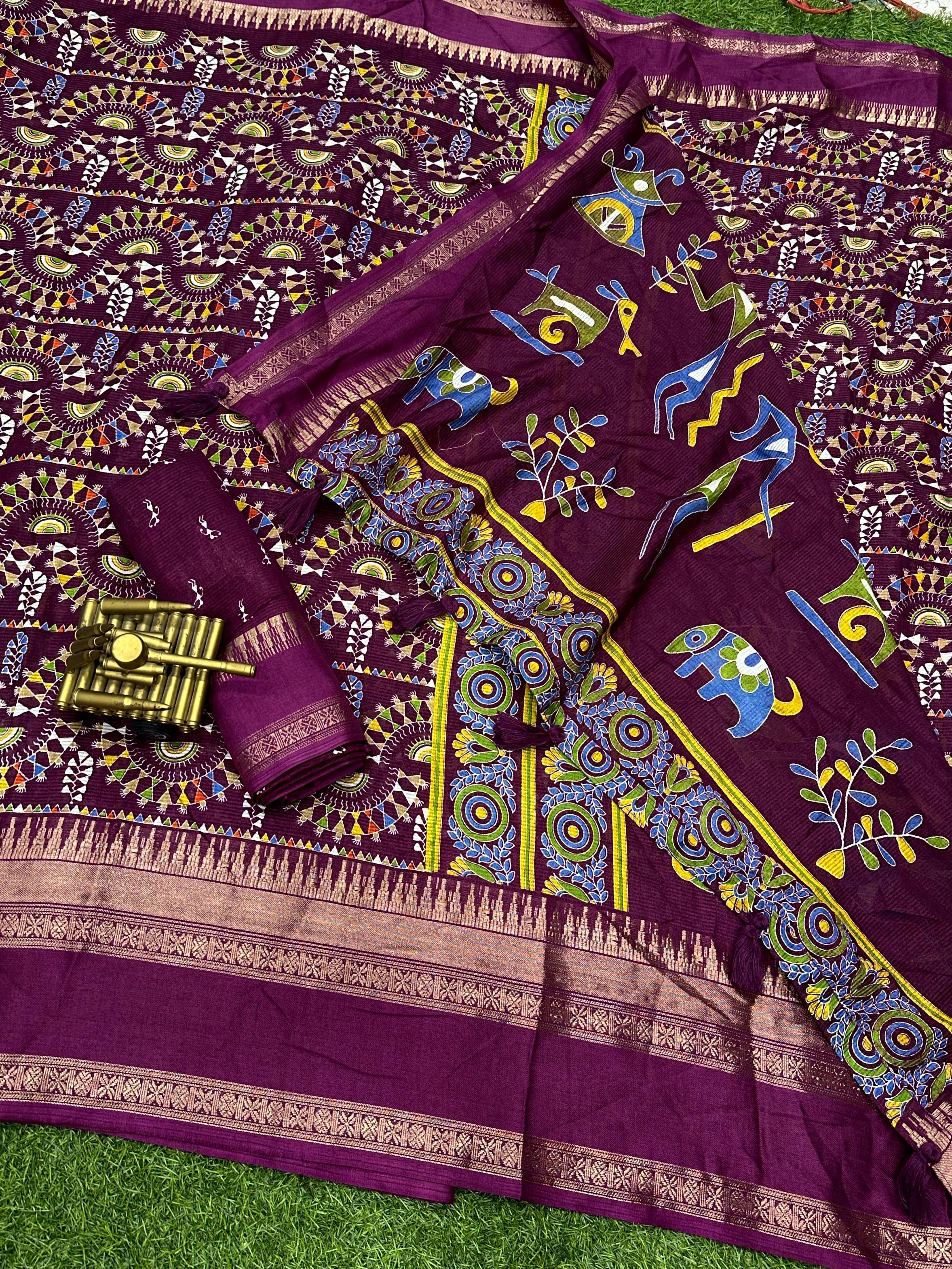Beautiful Designer Chaitra Kalamkari Print Saree (699X07)