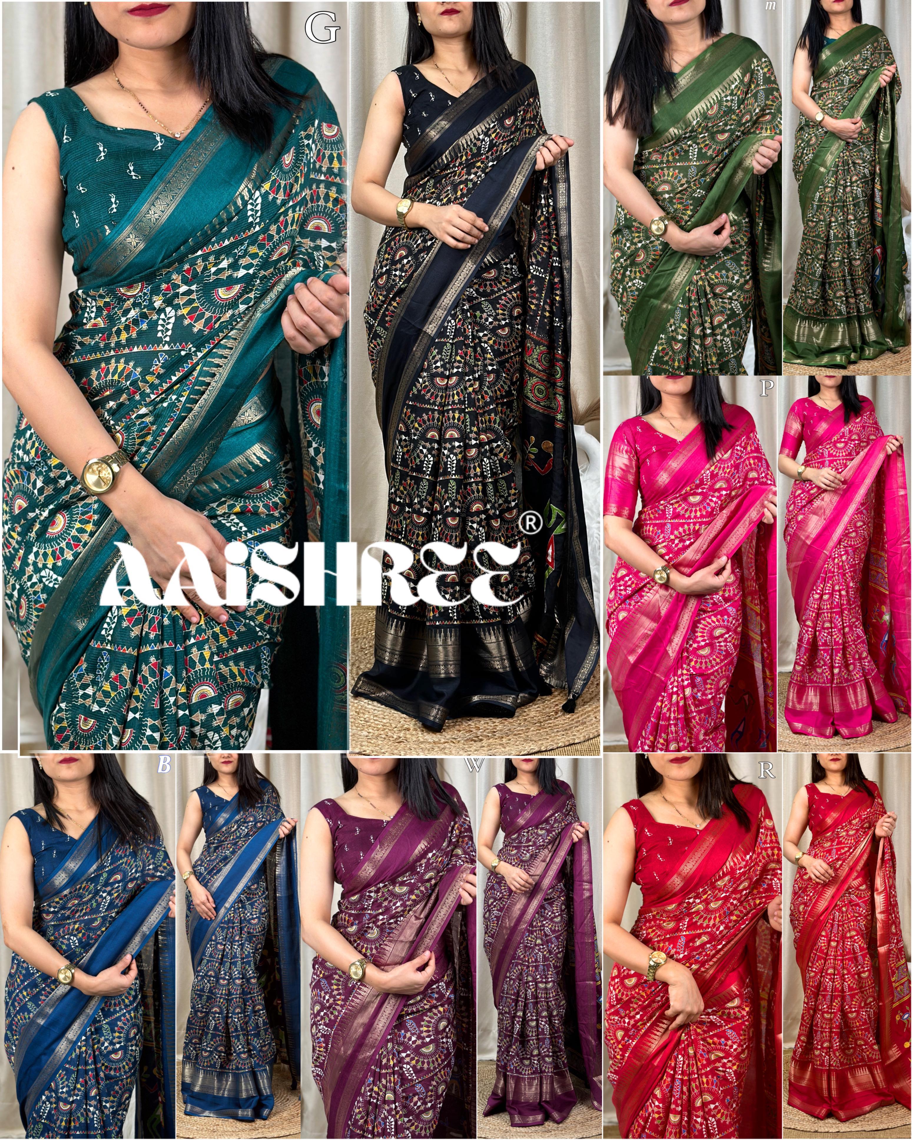 Beautiful Designer Chaitra Kalamkari Print Saree (699X07)