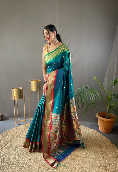 Beautiful Designer Kamal Paithani Weaving Saree