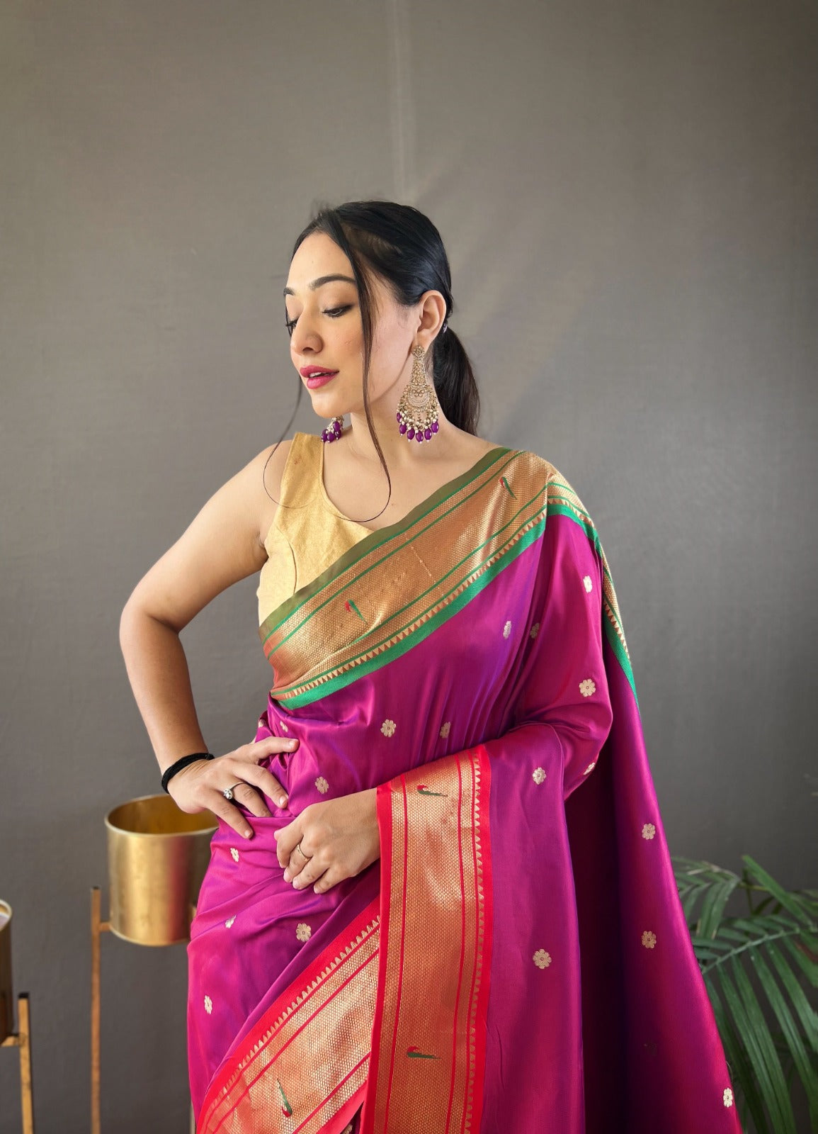 Beautiful Designer Kamal Paithani Weaving Saree