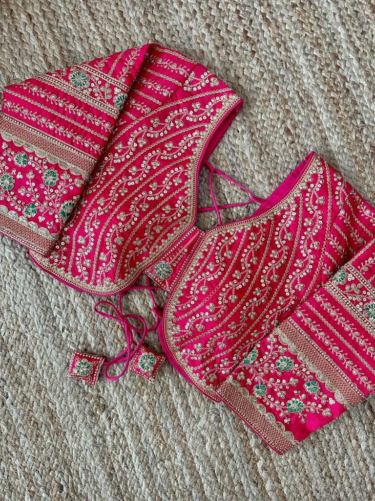 Designer Karishma 21 Inch Long Sleeves Bridal Blouse