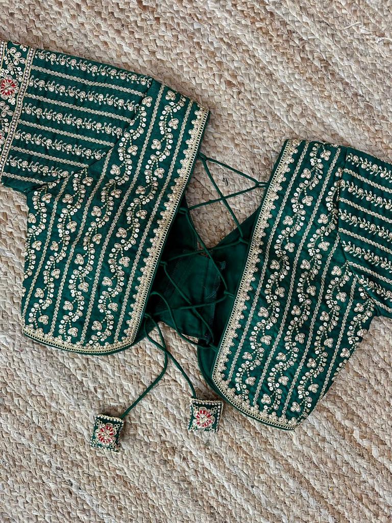 Designer Karishma 21 Inch Long Sleeves Bridal Blouse