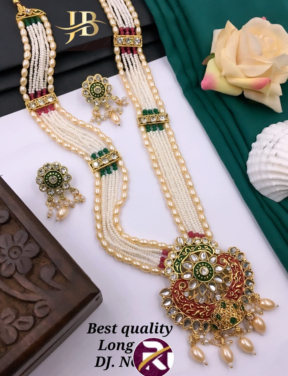 Beautiful Designer Kundan and Diamond Moti Long Jewellery