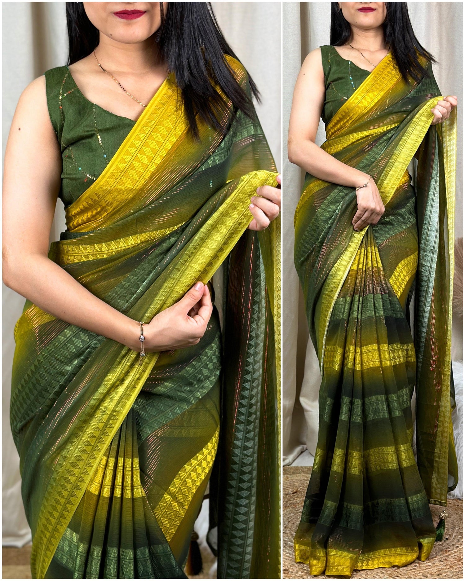 Beautiful Premium Georgette Self Jacquard Saree (899x6)