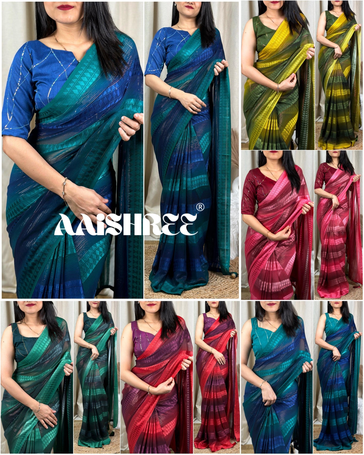 Beautiful Premium Georgette Self Jacquard Saree (899x6)