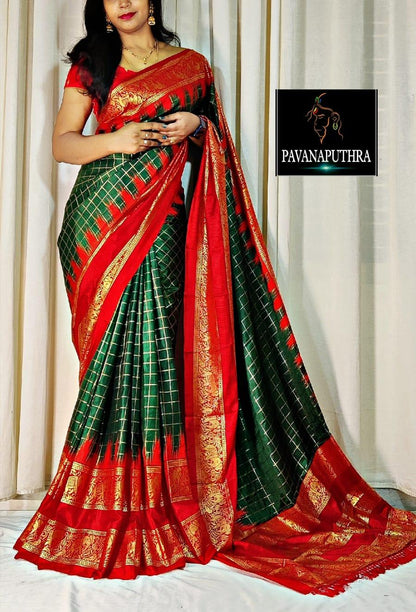 Beautiful Premium Patola Hevy Dola Silk Saree  (550x8)