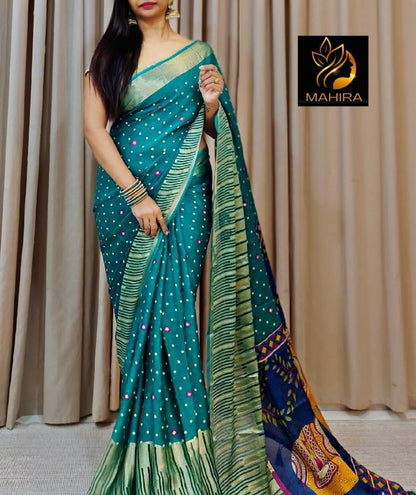 Beautiful Premium Bandhani Chiffon Saree (699x8)
