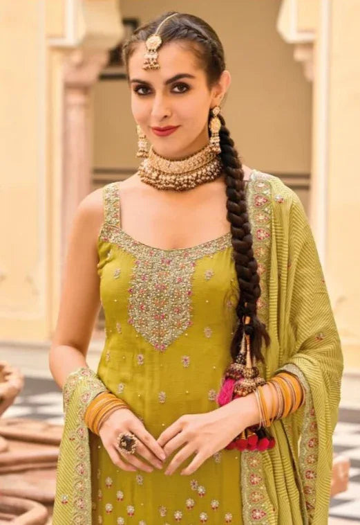 Eba Lifestyle Alfaaz Wedding Wear Embroidery Work Kurti Plazo