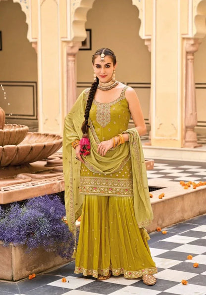 Eba Lifestyle Alfaaz Wedding Wear Embroidery Work Kurti Plazo