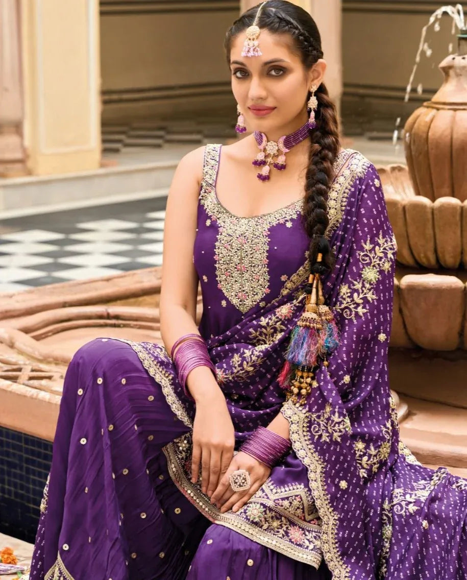 Eba Lifestyle Alfaaz Wedding Wear Embroidery Work Kurti Plazo