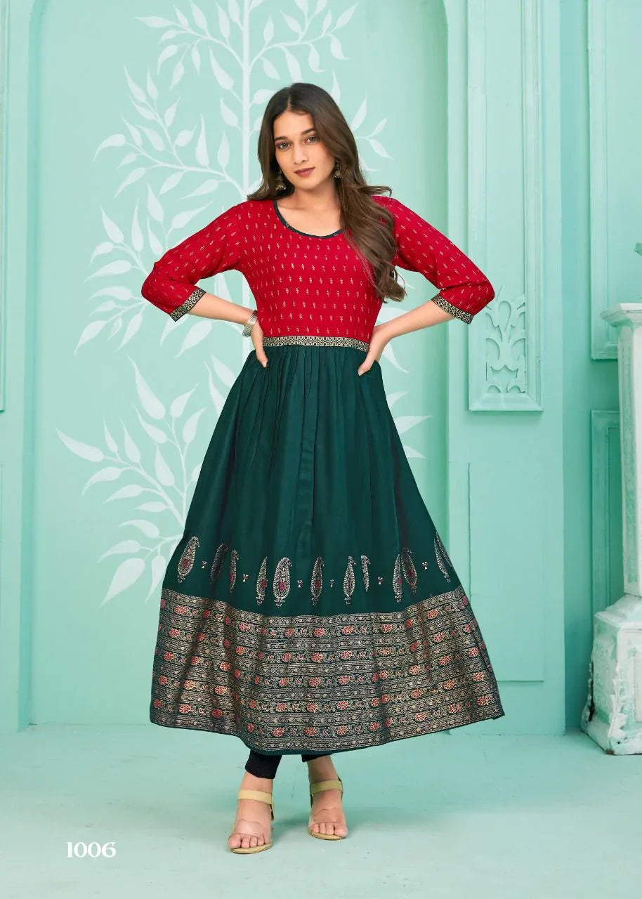 Nayanthara V-5 Gown Pattern Kurti (699x06)
