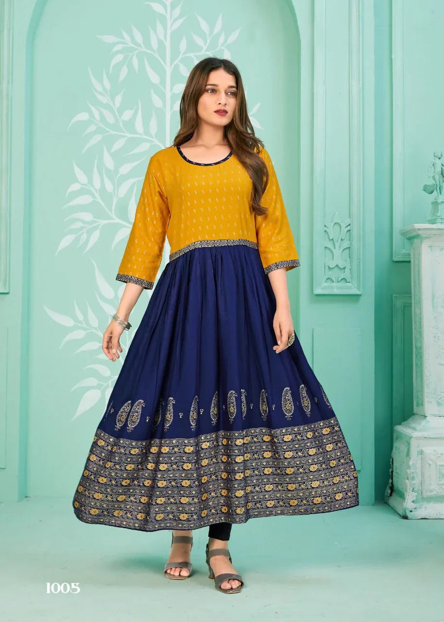 Nayanthara V-5 Gown Pattern Kurti (699x06)