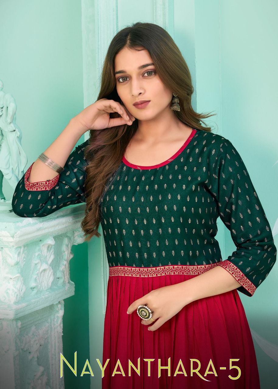 Nayanthara V-5 Gown Pattern Kurti (699x06)