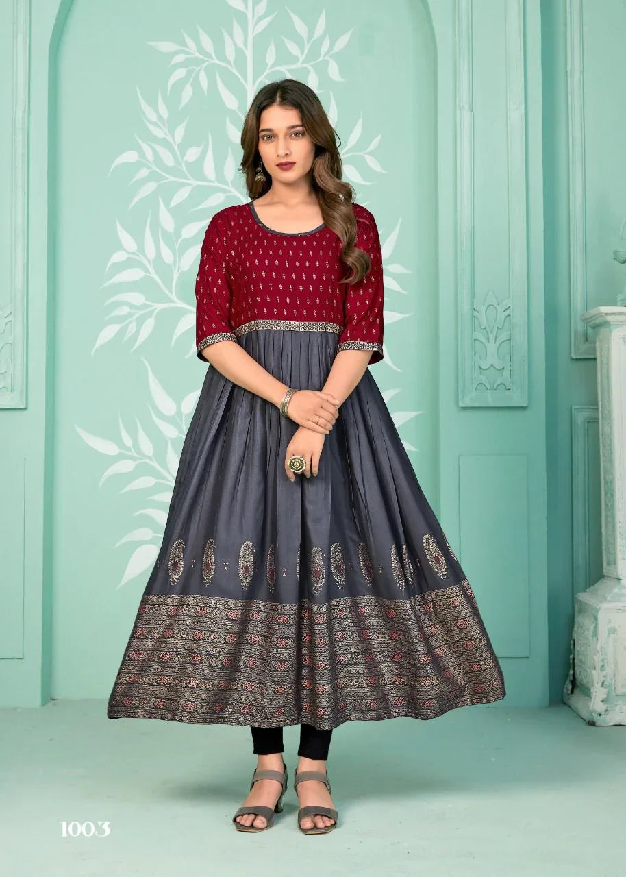 Nayanthara V-5 Gown Pattern Kurti (699x06)
