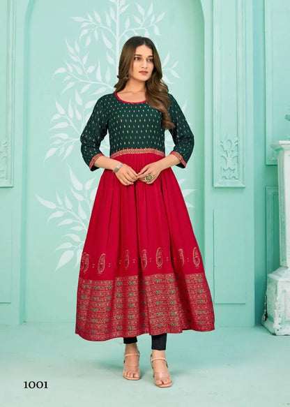 Nayanthara V-5 Gown Pattern Kurti (699x06)