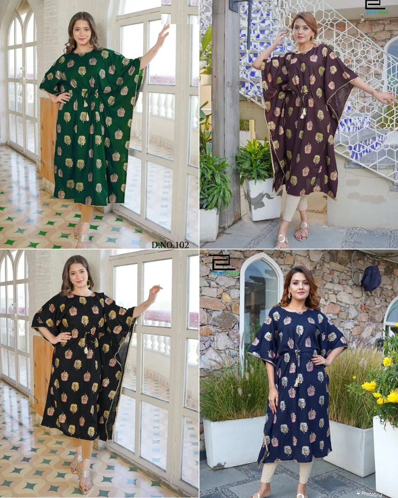 Kaftan Vol 5 Rayon Gold Print Kaftan (549x4)