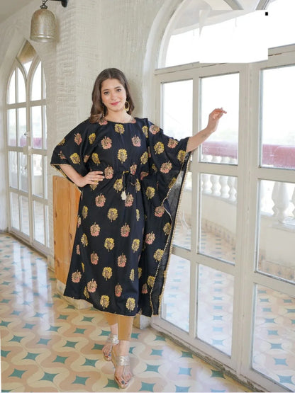 Kaftan Vol 5 Rayon Gold Print Kaftan (549x4)