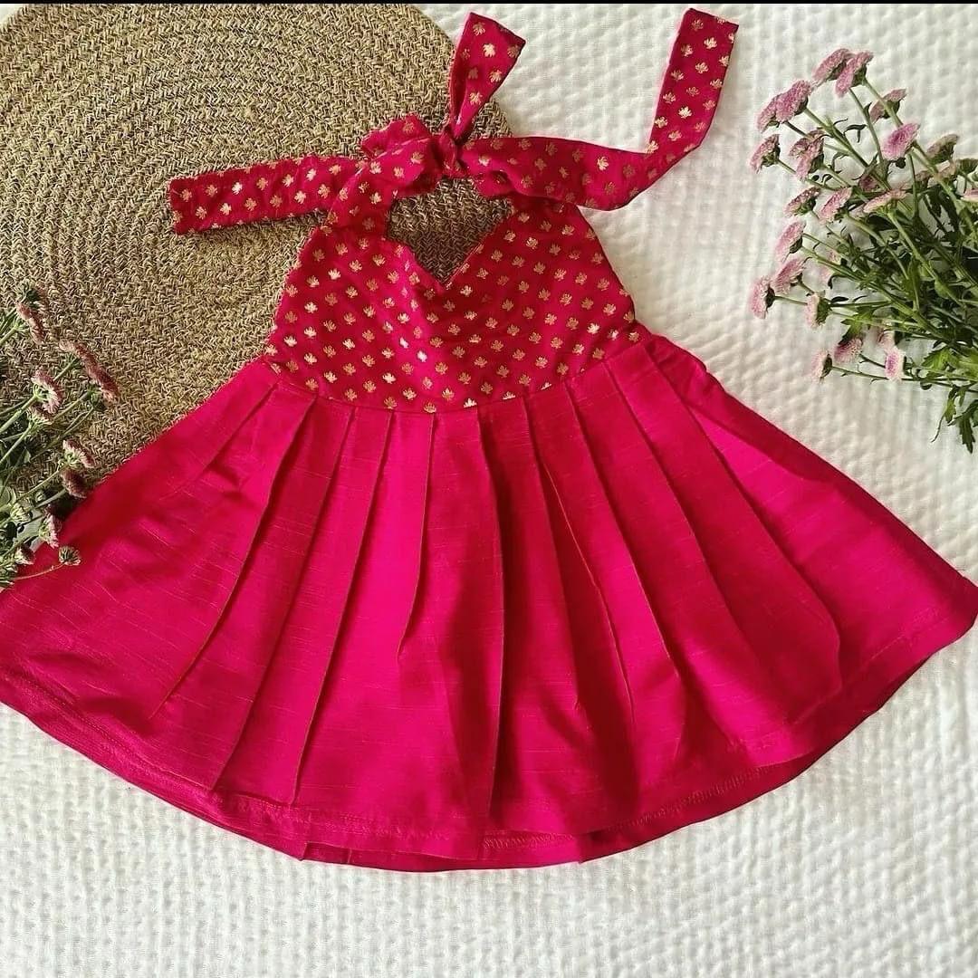 Beautiful Designer Kids Brocade top Gown &amp; Frocks