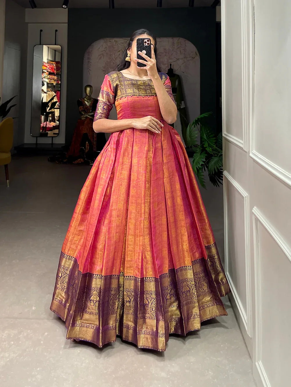 Beautiful Kanjivaram &amp; Zari weaving Gwon 5311