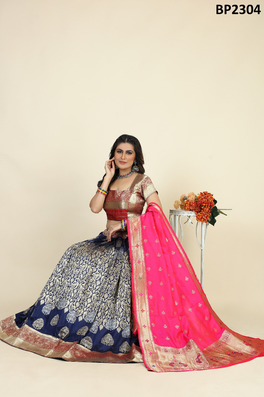 Beautiful Designer Traditional Banarasi Lehenga choli.