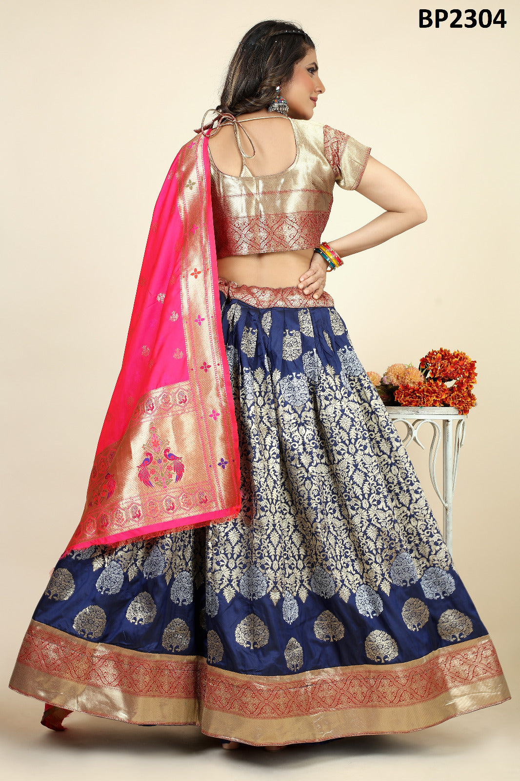 Beautiful Designer Traditional Banarasi Lehenga choli.