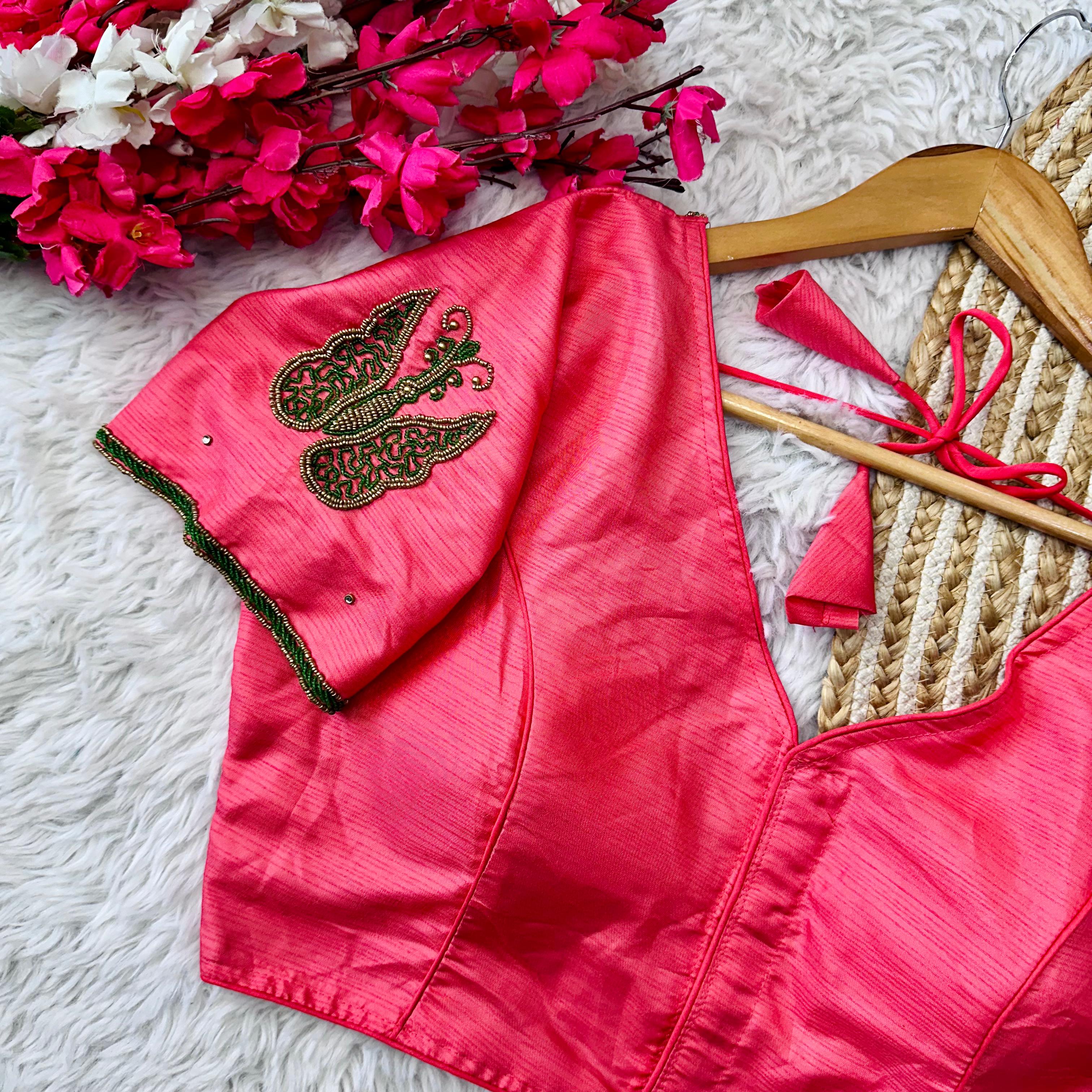 Beautiful Designer Mayo silk Handcrafted Work Blouse