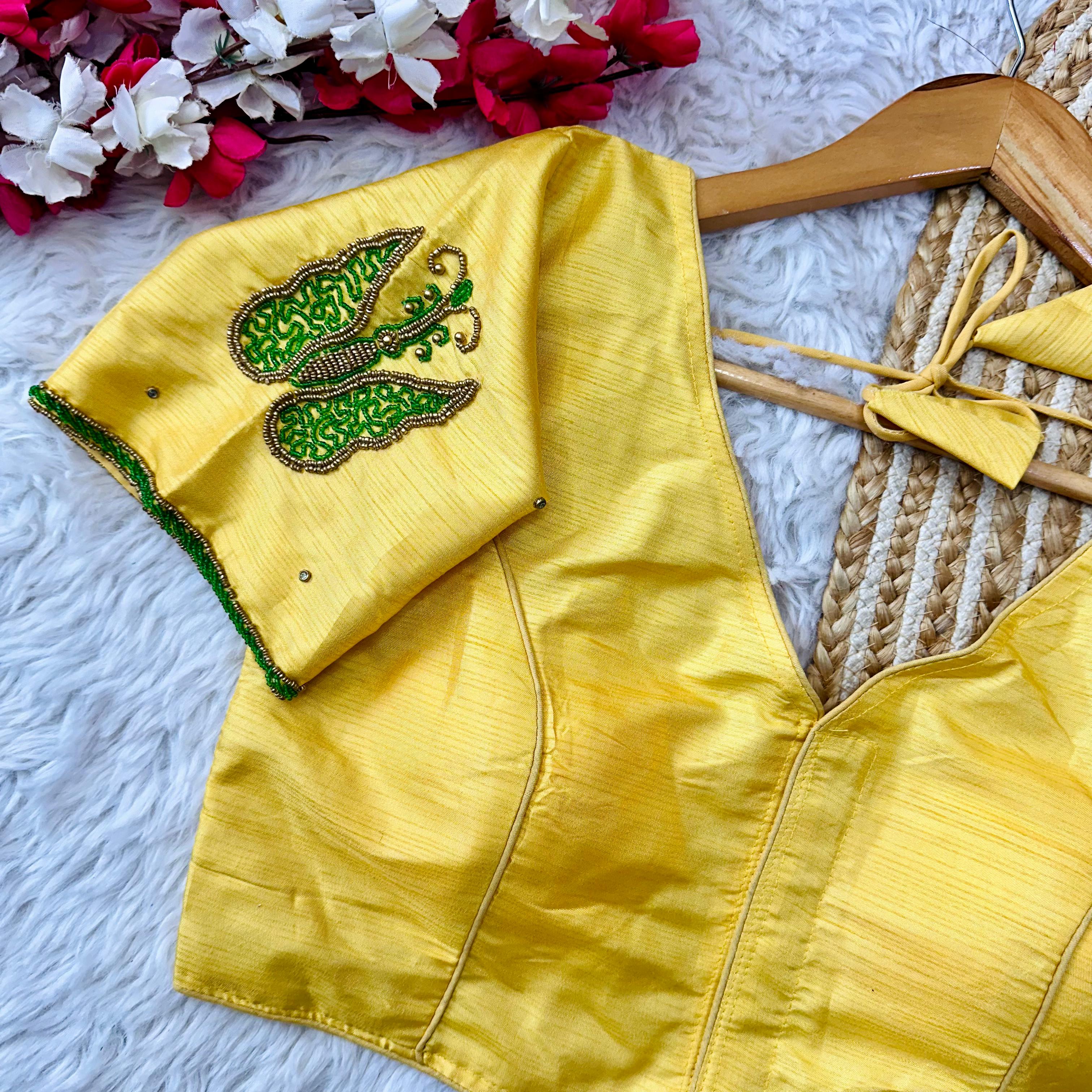 Beautiful Designer Mayo silk Handcrafted Work Blouse